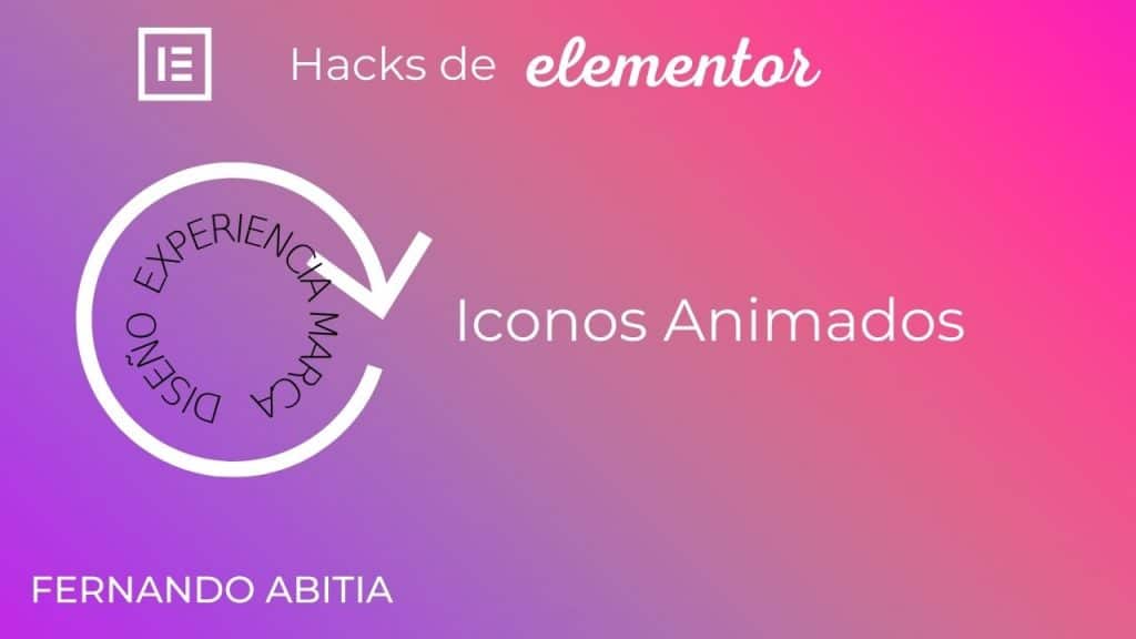 Iconos animados con Elementor
